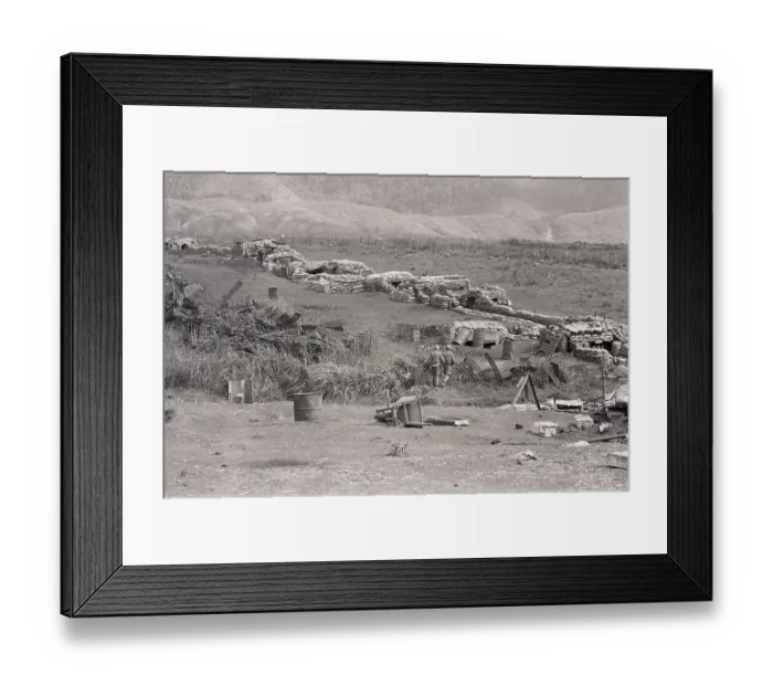 Framed Print : Dug-In Bunker And Trench Complex Framed Print : Dug-In Bunker And Trench Complex