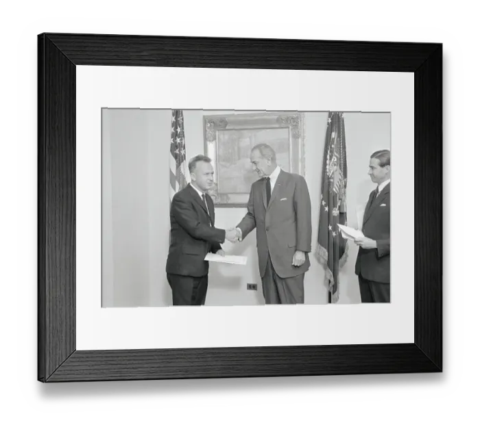 Framed Print : President Johnson and Yitzhak Rabin Framed Print : President Johnson and Yitzhak Rabin