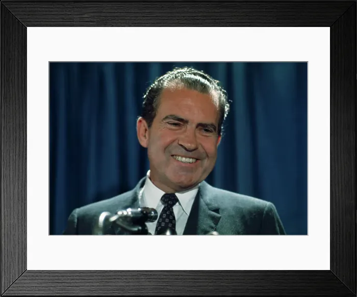 Framed Print : Close up Portrait of Richard Nixon Framed Print : Close up Portrait of Richard Nixon