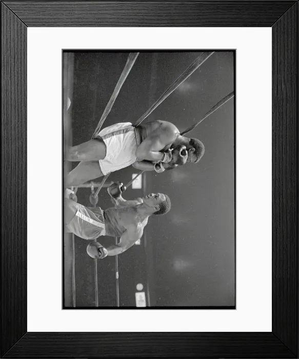 Framed Print : Joe Frazier Winning Boxing Match Framed Print : Joe Frazier Winning Boxing Match