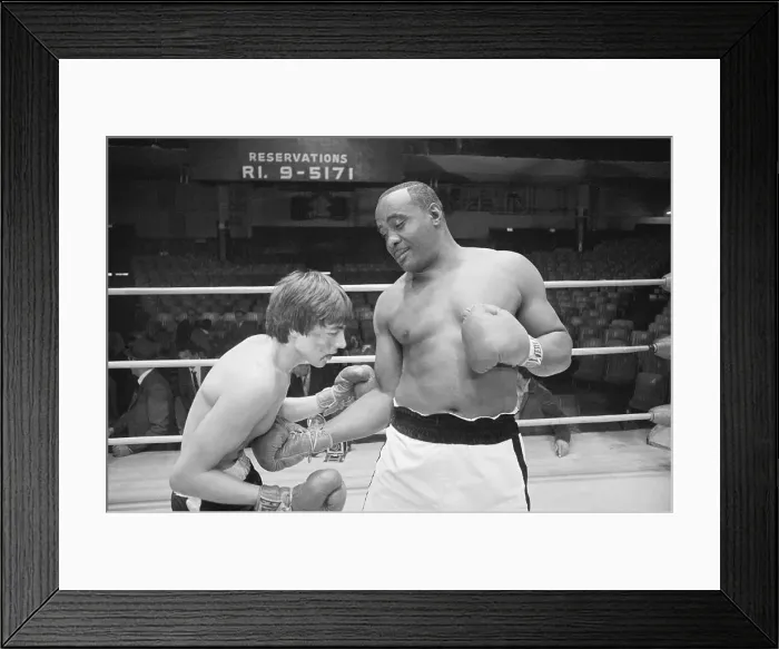 Framed Print : Sonny Liston Delivering Punch to Davy Jones Framed Print : Sonny Liston Delivering Punch to Davy Jones