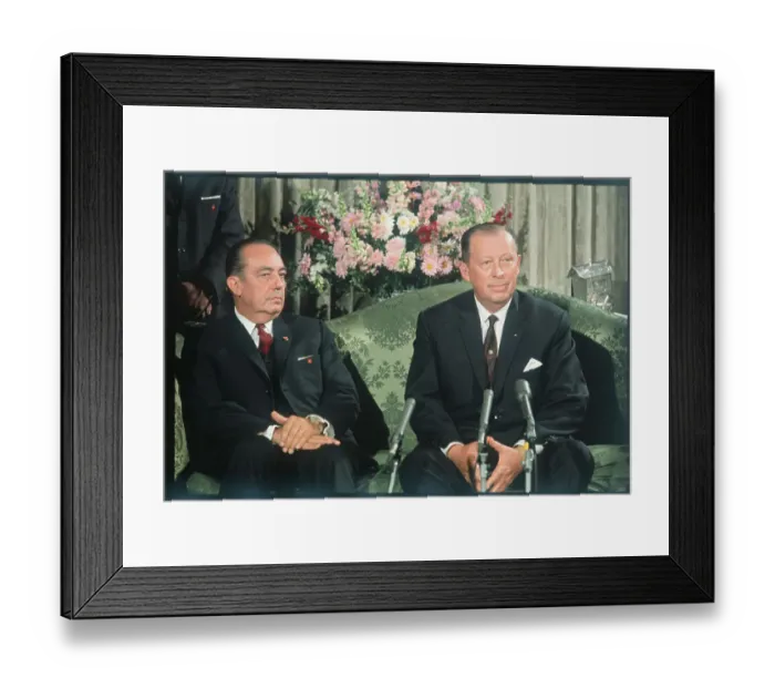 Framed Print : Alredo Stroessner and Raul Sapena at Press Conference Framed Print : Alredo Stroessner and Raul Sapena at Press Conference