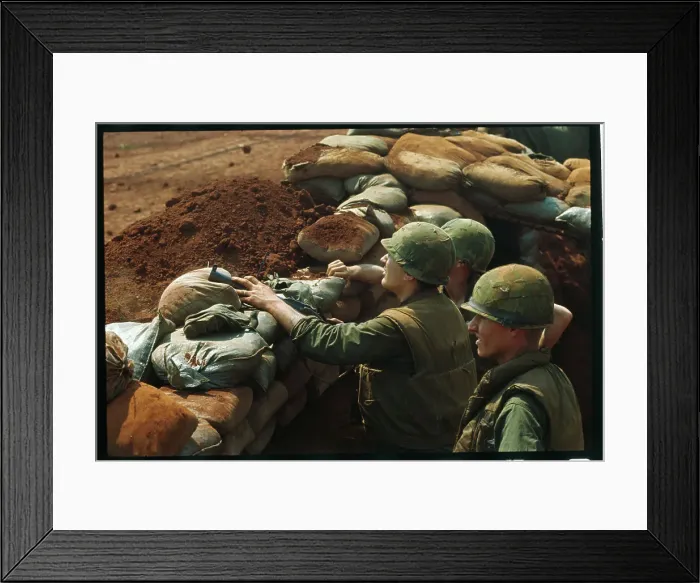 Framed Print : Soldiers Standing in a Trench