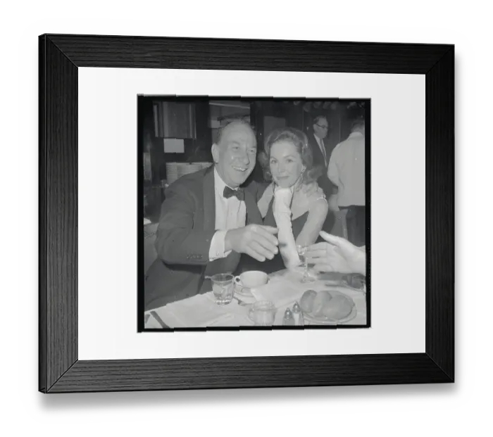Framed Print : Jose Ferrer and Maureen O'Sullivan Sitting at Table Framed Print : Jose Ferrer and Maureen O'Sullivan Sitting at Table