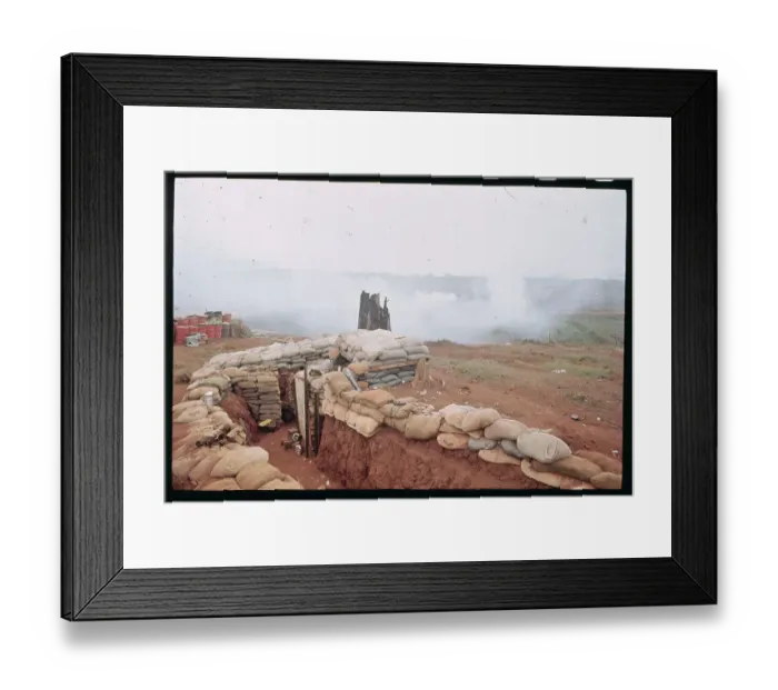 Framed Print : View of Sand-Bagged Trench in South Vietnam Framed Print : View of Sand-Bagged Trench in South Vietnam