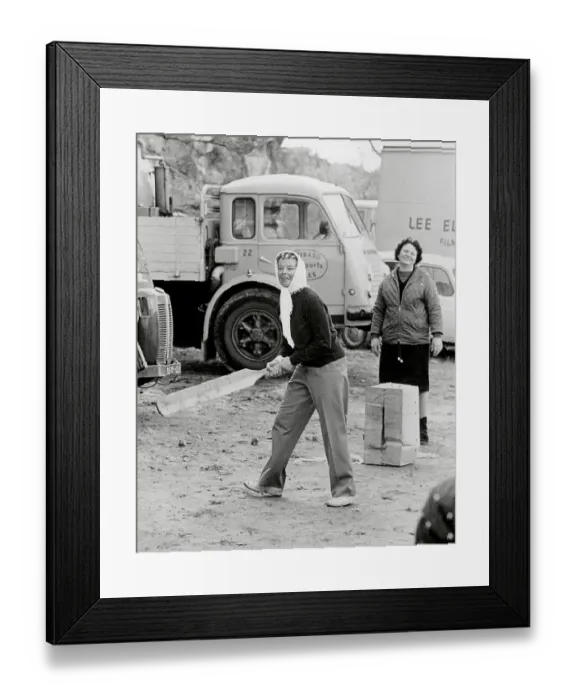 Framed Print : Katharine Hepburn Playing Cricket on Lot Framed Print : Katharine Hepburn Playing Cricket on Lot