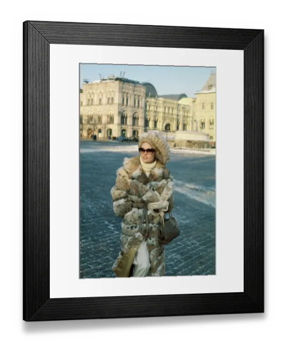 Framed Print : Faye Dunaway Wearing Matching Fur Coat and Hat Framed Print : Faye Dunaway Wearing Matching Fur Coat and Hat