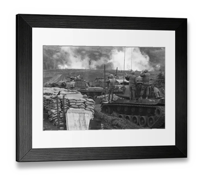 Framed Print : Tanks on Allied Territory in Khe Sanh Framed Print : Tanks on Allied Territory in Khe Sanh
