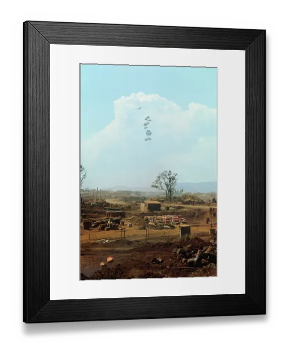 Framed Print : Supplies for U.S. Marine Forces Being Air-Dropped Framed Print : Supplies for U.S. Marine Forces Being Air-Dropped