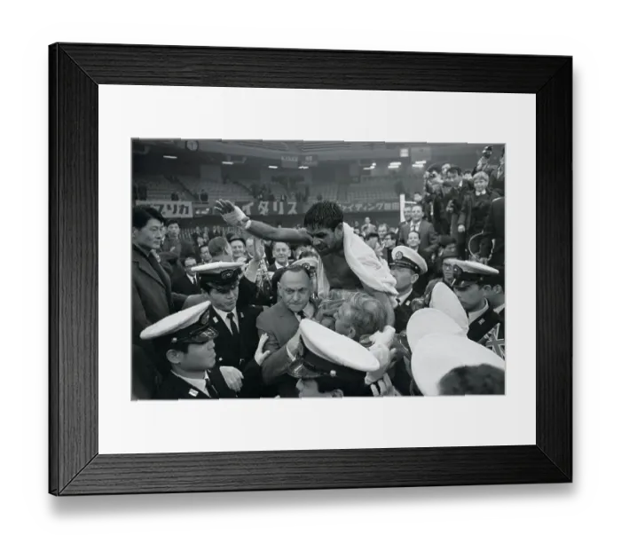 Framed Print : Lionel Rose Carried on Crew's Shoulders Framed Print : Lionel Rose Carried on Crew's Shoulders