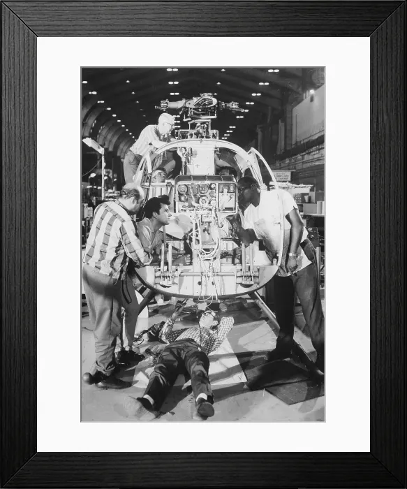 Framed Print : Army Helicopter on Assembly Line Framed Print : Army Helicopter on Assembly Line