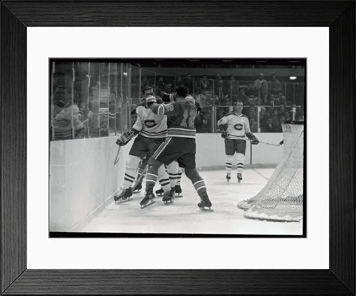 Framed Print : Hockey Players in Scuffle Framed Print : Hockey Players in Scuffle