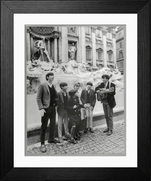 Framed Print : The Cowsills Singing by Fountain in Rome Framed Print : The Cowsills Singing by Fountain in Rome