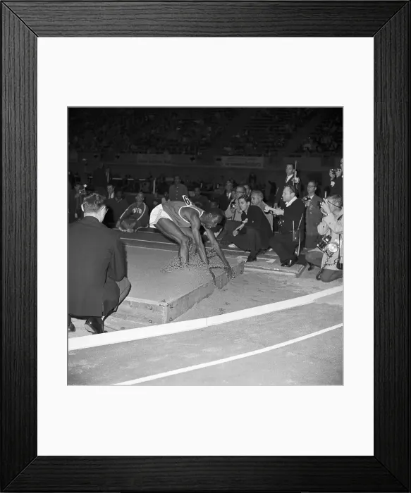 Framed Print : Bob Beamon Landing after Long Jump Framed Print : Bob Beamon Landing after Long Jump