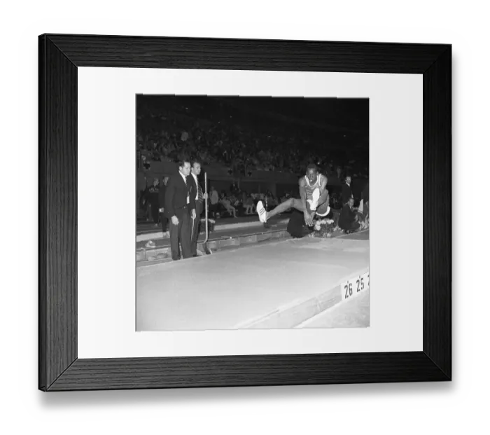 Framed Print : Bob Beamon Performing in Long Jump Framed Print : Bob Beamon Performing in Long Jump