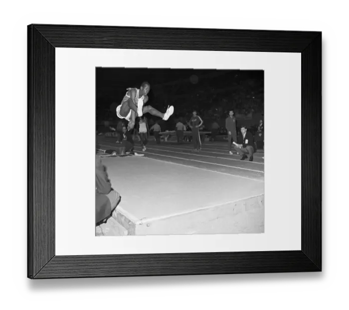 Framed Print : Bob Beamon in Air During Long Jump Framed Print : Bob Beamon in Air During Long Jump