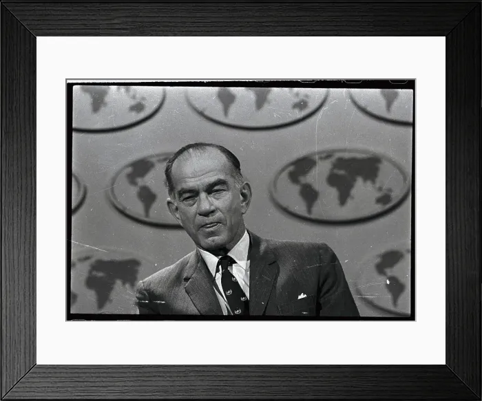 Framed Print : J. William Fulbright Speaking on Television Framed Print : J. William Fulbright Speaking on Television