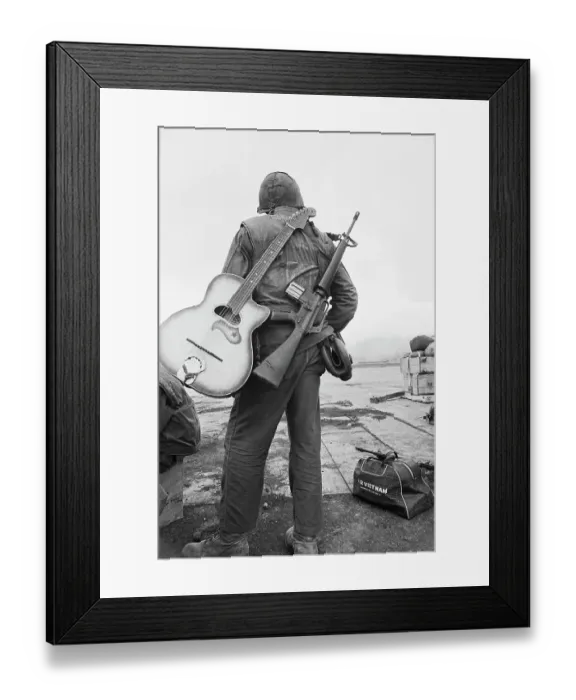 Framed Print : Marine Waiting For Flight Framed Print : Marine Waiting For Flight