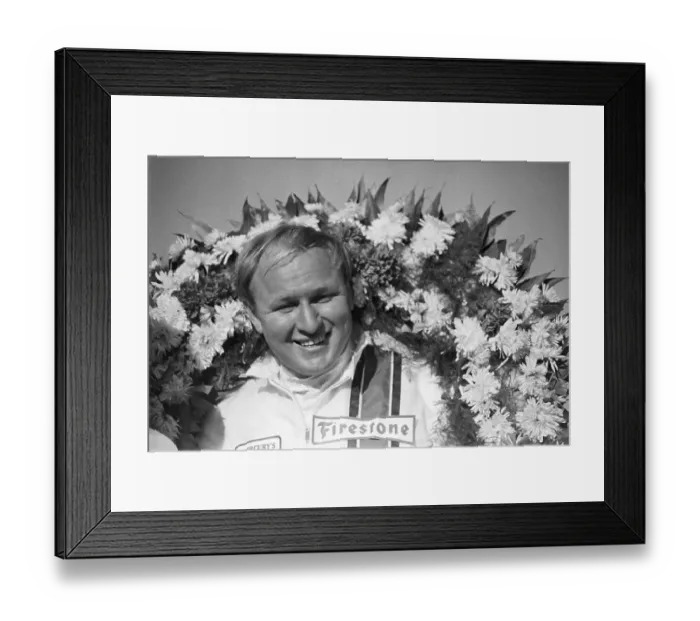 Framed Print : Cale Yarborough After Winning Race Framed Print : Cale Yarborough After Winning Race
