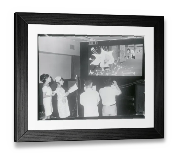 Framed Print : People Providing Voices for Cartoon Program Framed Print : People Providing Voices for Cartoon Program