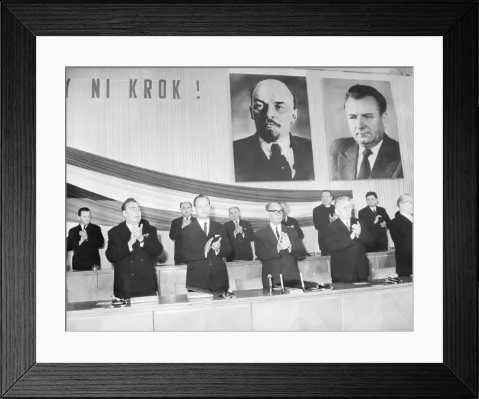 Framed Print : Panel of Czech and Soviet Communist Leaders Framed Print : Panel of Czech and Soviet Communist Leaders