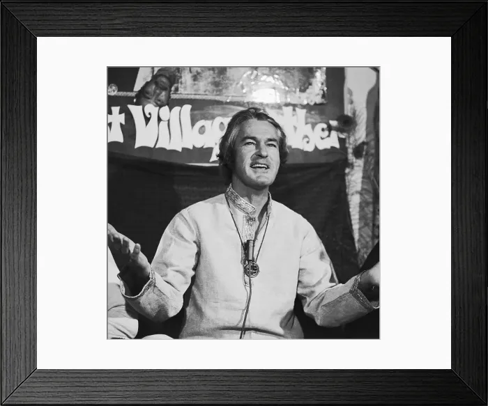 Framed Print : Timothy Leary at Press Conference Framed Print : Timothy Leary at Press Conference