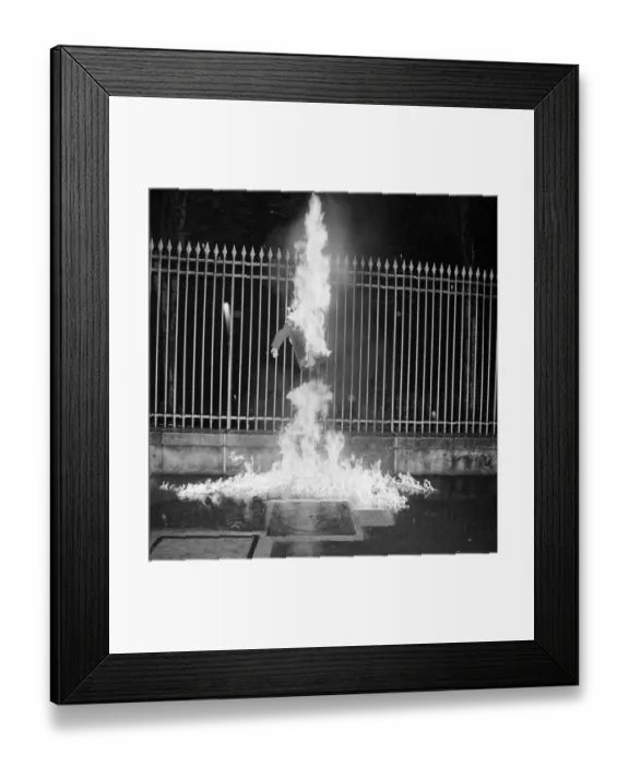 Framed Print : French Vietnam War Protesters W / Dummy