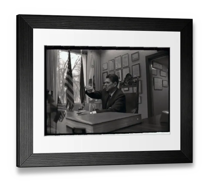 Framed Print : Governor Ronald Reagan Seated at His Desk Framed Print : Governor Ronald Reagan Seated at His Desk