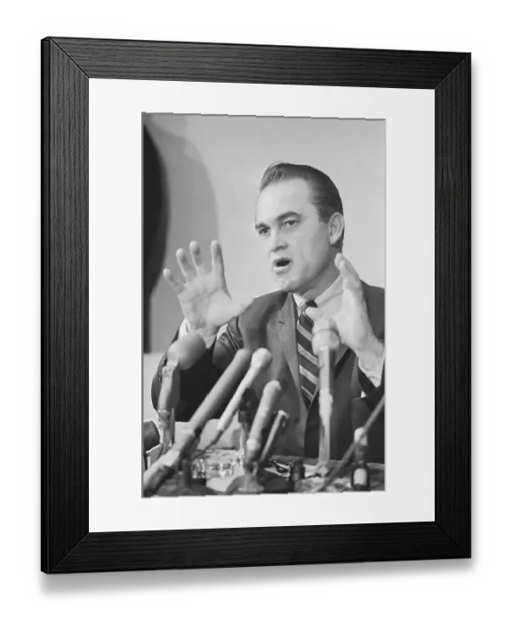 Framed Print : George Wallace Making Statement with Clenched Fist Framed Print : George Wallace Making Statement with Clenched Fist