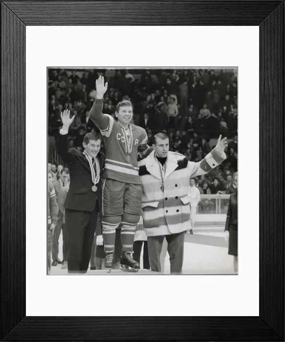 Framed Print : Hockey Olympians Receiving Recognition for Medal Wins Framed Print : Hockey Olympians Receiving Recognition for Medal Wins
