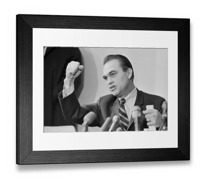 Framed Print : George Wallace on His Campaign Trail Framed Print : George Wallace on His Campaign Trail