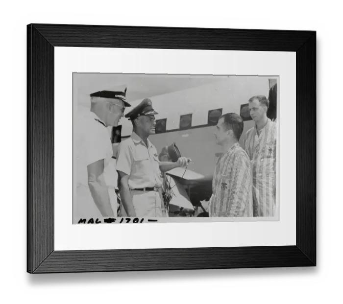 Framed Print : Subic Bay Commander Welcoming Air Force Officers in Philippines Framed Print : Subic Bay Commander Welcoming Air Force Officers in Philippines