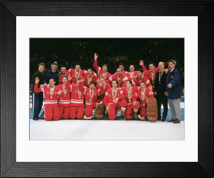 Framed Print : Soviet Ice Hockey Team Framed Print : Soviet Ice Hockey Team
