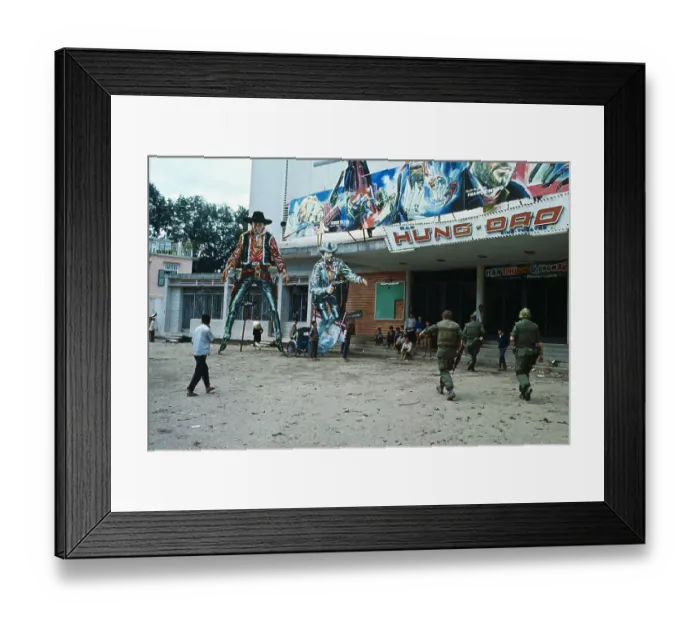 Framed Print : US Marines Approaching Movie Theater Displays Framed Print : US Marines Approaching Movie Theater Displays