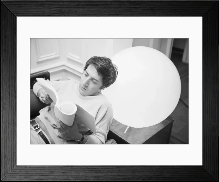 Framed Print : Dustin Hoffman Reading Script Framed Print : Dustin Hoffman Reading Script