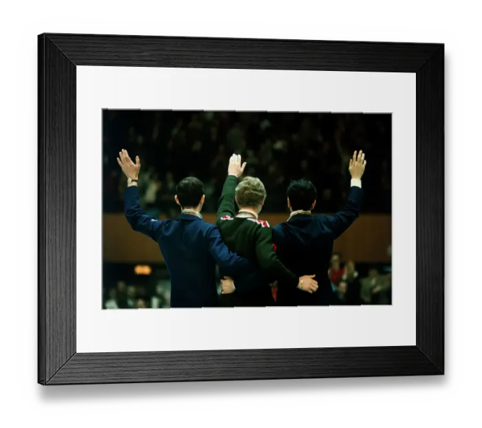 Framed Print : Portrait of Men's Figure Skating Medalists