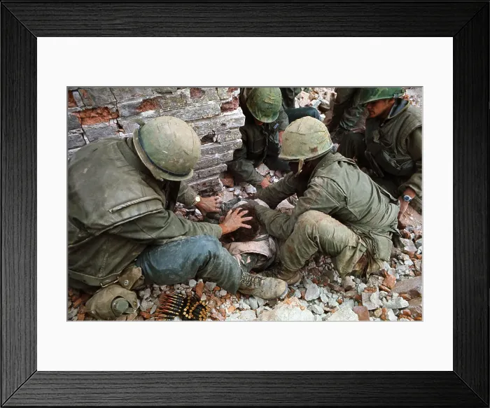 Framed Print : U.S. Marines Digging Through Rubble to Reach Trapped Soldier Framed Print : U.S. Marines Digging Through Rubble to Reach Trapped Soldier