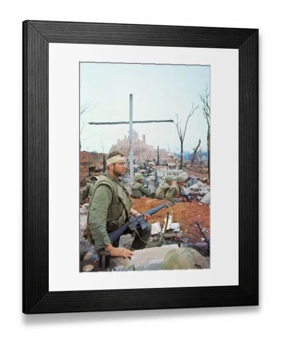 Framed Print : US Marines by Outer Wall of Citadel