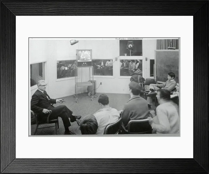 Framed Print : Observers at University Watching Television Framed Print : Observers at University Watching Television