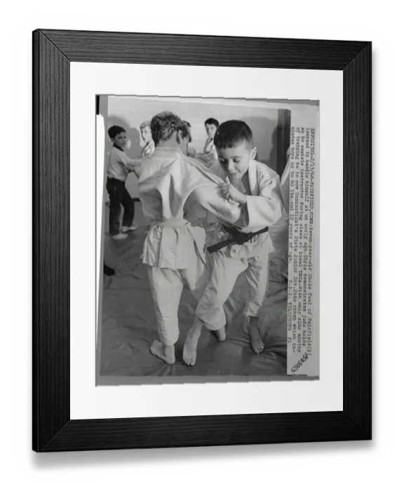 Framed Print : Boy Teaching Judo Framed Print : Boy Teaching Judo