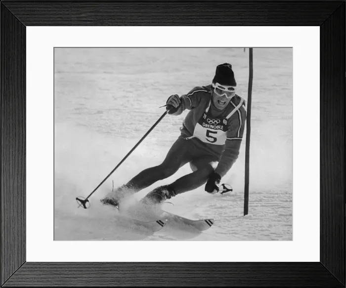 Framed Print : Jean-Claude Killy Skiing in Olympics Framed Print : Jean-Claude Killy Skiing in Olympics