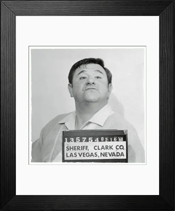 Framed Print : Buddy Hackett in Mug Shot Framed Print : Buddy Hackett in Mug Shot
