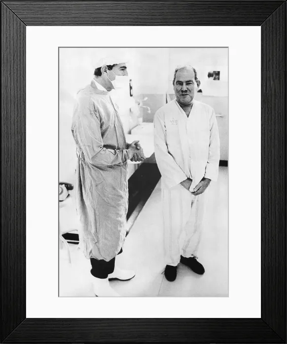 Framed Print : The First Heart Transplantee And Doctor Framed Print : The First Heart Transplantee And Doctor