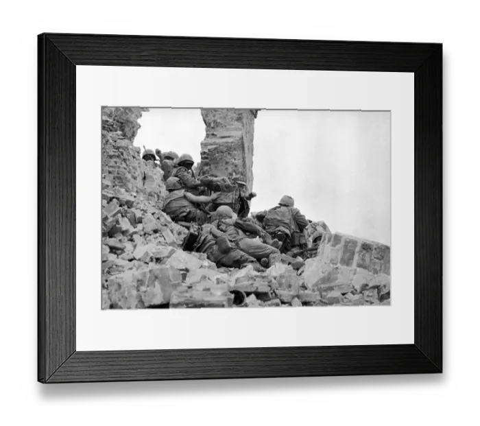 Framed Print : U.S. Marines Taking Buddy to Safety Framed Print : U.S. Marines Taking Buddy to Safety