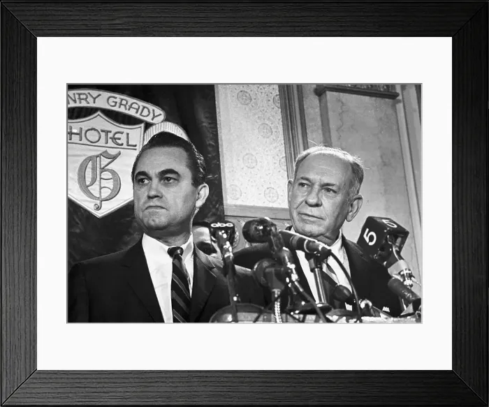 Framed Print : George Wallace and Marvin Griffin at Press Conference Framed Print : George Wallace and Marvin Griffin at Press Conference