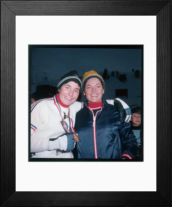 Framed Print : Marielle Goitschel and Olga Pall Framed Print : Marielle Goitschel and Olga Pall