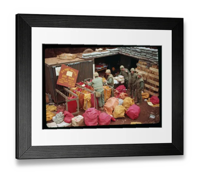 Framed Print : Soldiers Unloading Mailbags