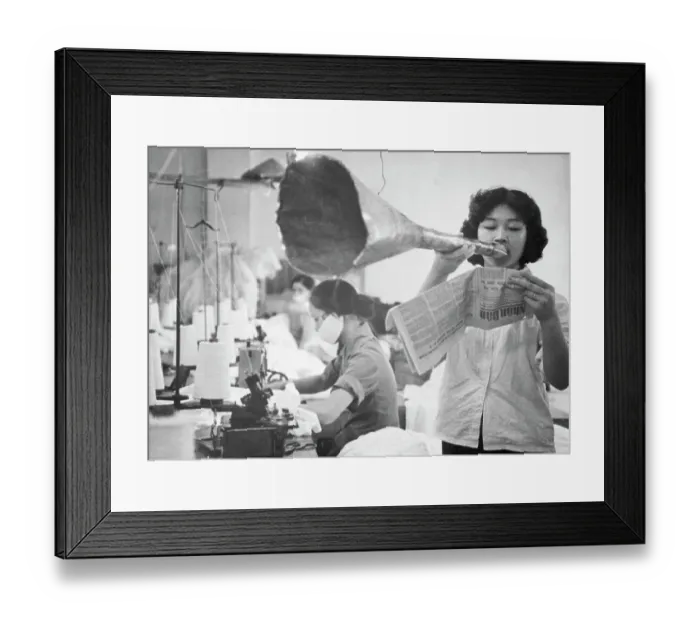Framed Print : Nguen Tkhi Lien Khyong Reading News Through Bullhorn Framed Print : Nguen Tkhi Lien Khyong Reading News Through Bullhorn