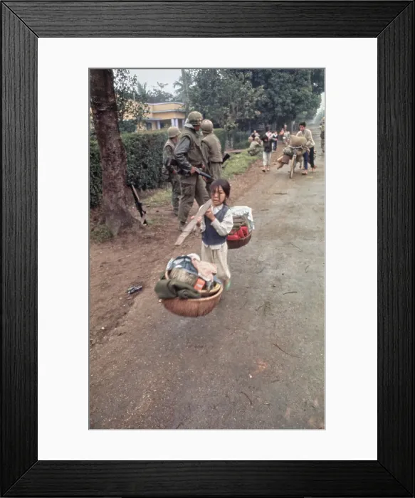 Framed Print : South Vietnamese Refugees, Hue Framed Print : South Vietnamese Refugees, Hue