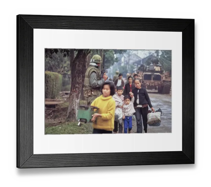 Framed Print : South Vietnamese Refugees, Hue Framed Print : South Vietnamese Refugees, Hue